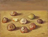 Fiorenzo Tomea, Mele, oil on panel