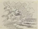 Alberto Savinio, Senza titolo - Aurora, 1929, pencil grassa on paper