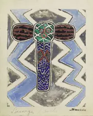 Alberto Savinio, L'Ancêtre, 1931, tempera on paper