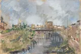 Il Ponte di Tiberio a Rimini by Filippo de Pisis, 1933, oil on canvas, offered Jun 2019