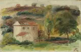 Pierre-Auguste Renoir, Paysage à la maison blanche, oil on canvas