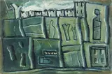Mario Sironi, Composizione, 1945, oil on canvas