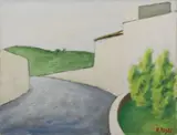 Strada e casa bianca by Ottone Rosai, 1956, oil on canvas, offered Jun 2019