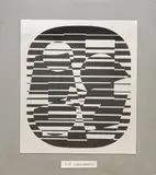 Victor Vasarely, Zeta, 1955, screenprint on alluminio on panel in teca di plexiglass