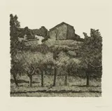 Giorgio Morandi, Paesaggio di Grizzana, le Lame, 1931, etching on rame