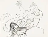 Gino Severini, L'Apocalisse (Studio), 1941, inchiostro on paper