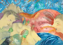 Senza titolo by Luca Alinari, mixed media on canvas, offered Jun 2019
