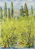 Ginestre a San Gimignano by Michele Cascella, oil on canvas, offered Jun 2019