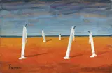 Fiorenzo Tomea, Candele, 1948, oil on faesite