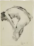 Giuseppe Capogrossi, Nudo, 1942, inchiostro acquerellato on card