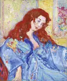 Aligi Sassu, Xenia con la vestaglia azzurra