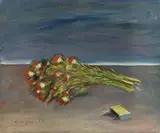 Mario Mafai, Fiori su un tavolo, 1959, oil on canvas