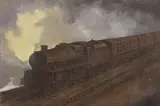 Luca Pignatelli, Treno, 2003, oil on telone di copertura di vagone ferroviario