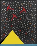 Franco Angeli, Piramide, 1984, mixed media on canvas
