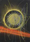 Roberto Crippa, Senza titolo, mixed media on paper applicata on canvas