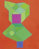 Achille Perilli, L'attrappatopi, 2006, mixed media on canvas