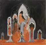 Graham Sutherland, Cattedrale, 1977, oil on canvas