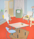 Casa del mito (Interno) by Luca Alinari, 1973, oil on canvas, offered Jun 2019
