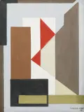 Manlio Rho, Senza titolo, 1936, tempera on paper applicata on canvas