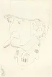 Andy Warhol, Ritratto di Man Ray, 1974, pencil on paper