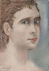 Romano Romiti, Testa di giovane, 1931, oil on canvas board