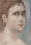 Romano Romiti, Testa di giovane, 1931, oil on canvas board