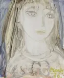 Primo Conti, Ritratto, 1976, tempera on canvas