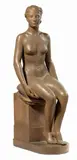 Alimondo Ciampi, Nudo di donna seduta, 1921, Scultura in terracotta