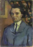 Giovanni Costetti, Ritratto di Ostachy, oil on card