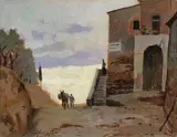 Arrivo al casolare by Cafiero Filippelli, oil on panel, offered Apr 2019