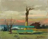 Ardenza by Renato Natali, oil on compensato, offered Apr 2019