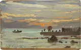 Antignano by Cafiero Filippelli, oil on compensato, offered Apr 2019