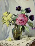 Fiori by Cafiero Filippelli, oil on compensato, offered Apr 2019