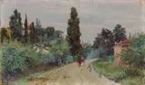 Guglielmo Micheli, Piemonte, oil on tavoletta