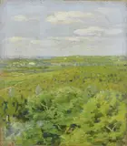 Paesaggio a Fauglia by Luigi Gioli, oil on canvas applicata on cardboard, offered Apr 2019