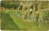 L'ortolano by Eugenio Cecconi, 1899, oil on tavoletta, offered Apr 2019