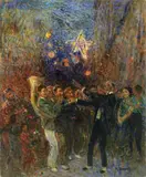 Plinio Nomellini, Festa d'estate, oil on canvas
