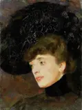 Carlo Corsi, Ritratto della moglie, 1907, oil on canvas