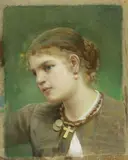 Francesco Paolo Michetti, Fanciulla, pastel on canvas
