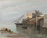 Nicolas De Corsi, Marina, oil on canvas