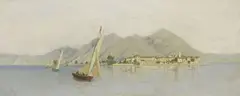 Ambrogio Preda, Isole Borromee, Lago Maggiore, 1886, oil on canvas