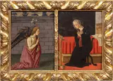 «Angelo annunciante» e «Vergine annunciata» by Bernardo di Stefano Rosselli, tempera on panel, offered Apr 2019