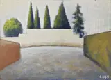Il muro bianco by Ottone Rosai, 1954, oil on faesite, offered Dec 2018