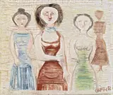 Massimo Campigli, Figure, 1953, oil on canvas