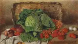 Natura morta con ortaggi by Giorgio de Chirico, oil on canvas, offered Dec 2018