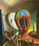 Oreste e Pilade (Pilade è il primo a destra) by Giorgio de Chirico, oil on canvas, offered Dec 2018