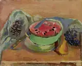 Bruno Saetti, Il cocomero, 1944, oil on canvas