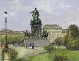 Michele Cascella, Vienna. Mariatheresienplatz