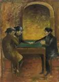 Partita a carte by Ottone Rosai, 1936, oil on panel, offered Dec 2018