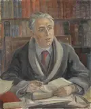 Elisabeth Chaplin, Ritratto di Luigi Russo, 1946, oil on canvas